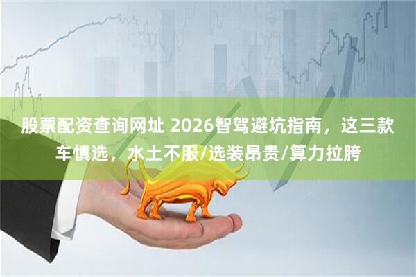 股票配资查询网址 2026智驾避坑指南，这三款车慎选，水土不服/选装昂贵/算力拉胯